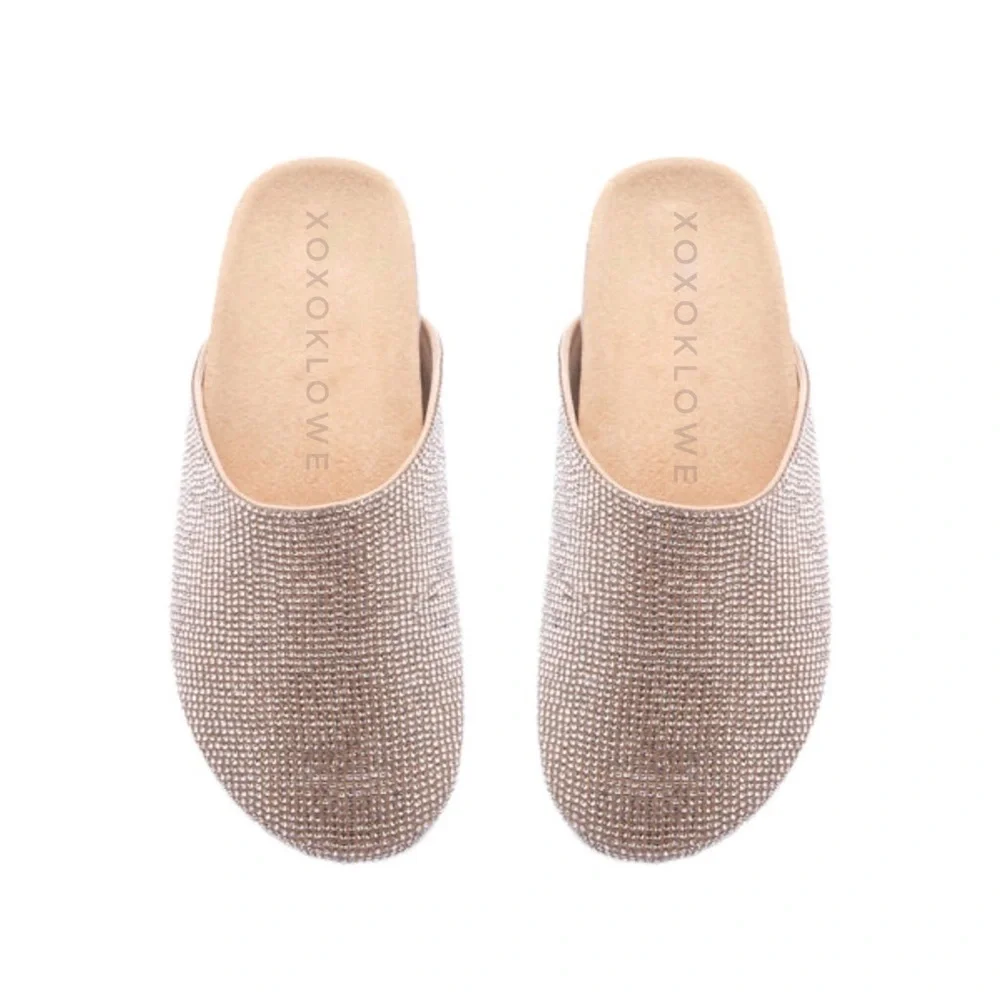 Size 6 Rhinestone Embellished Glam Mule Slides - Picture 7 of 10